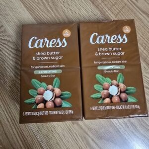 Caress Shea Butter Brown Sugar Bar Soap Exfoliating Beauty Bars 12 Bars Lot Of 2